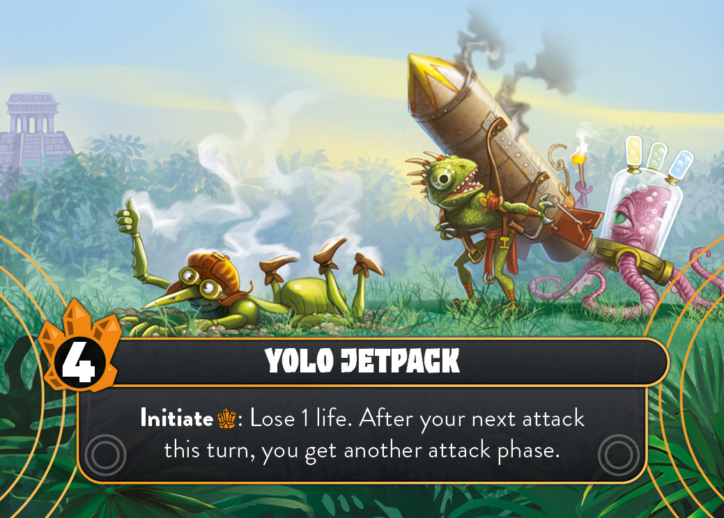 Yolo Jetpack. Initiate (Octonite): Lose 1 life. After your next attack this turn, you get another attack phase.